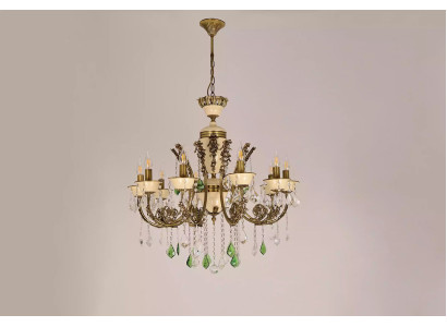 Luxury Chandelier Ceiling lamp Luster Light fixture Lamp Brown Crystal 80cm