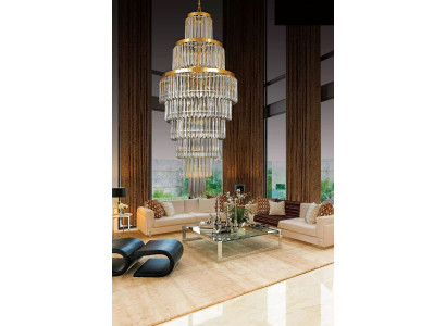 Ceiling chandelier Luxury Gold Chandelier Ceiling lamp Luster Crystal XXL
