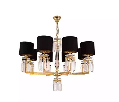 Chandelier ceiling light Gold Ceiling lamp Luster Crystal Black