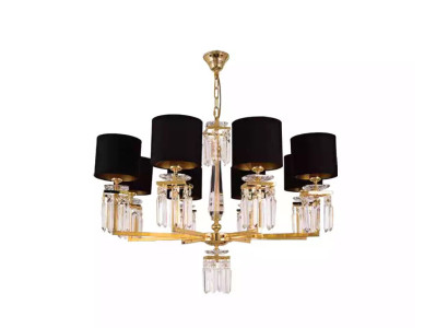 Chandelier ceiling light Gold Ceiling lamp Luster Crystal Black