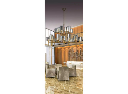 Design Lamps 95x120 Chandelier beautiful Living room Light fixture Luxury Luster Glass