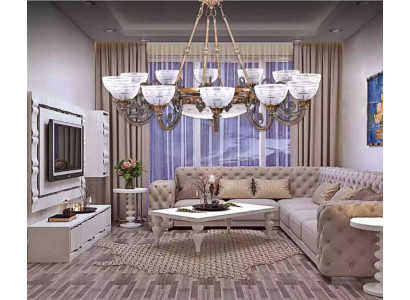 Chandelier Lamp Ceiling lamp Chandelier Glass Gray Art Light fixture