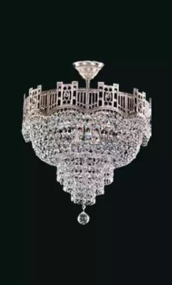 Ceiling chandelier Luxury Chandelier Ceiling lamp Luster Silver Crystal Lamp