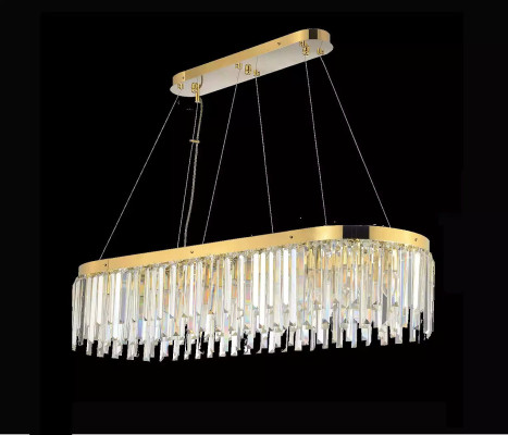 Chandelier Crystal Luxury Gold Pendant Hanging Lamp Light fixture Living room