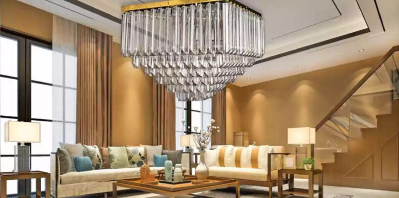 Ceiling chandelier Luxury Gold Chandelier Ceiling lamp Luster Crystal Light fixture