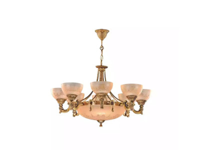 Chandelier Ceiling lamp Ceiling Light Lamp Chandelier Glass Gold Beige