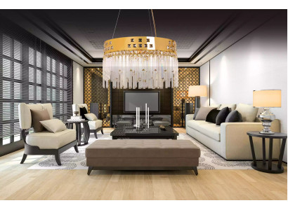 Beautiful BrassCrystal Chandelier new chandelier living room luxury gold