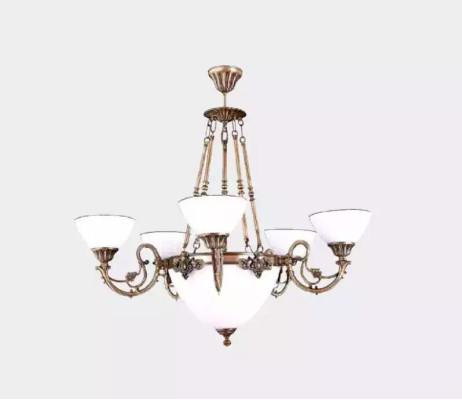 Ceiling lamp Chandelier Chandelier Lamp Luster Glass Art White