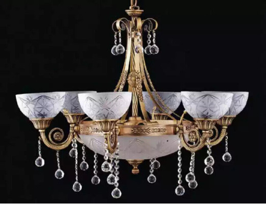 Chandelier Ceiling lamp Ceiling Chandelier Lamp Chandelier Glass Gold Ritter Hotel