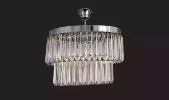 Living room Chandelier Crystal Ceiling light new gray Modern