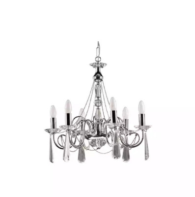 Silver Luster Hanging Crown Lamp Chandelier State Lamp Modern Art
