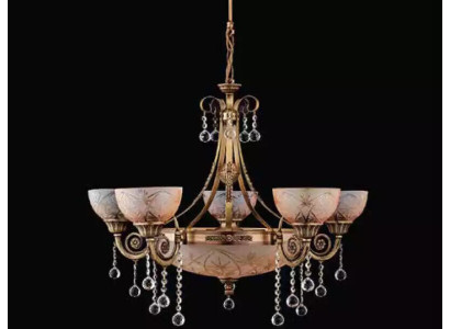Ceiling lamp Chandelier Ceiling Light Lamp Chandelier Glass Gold Brown