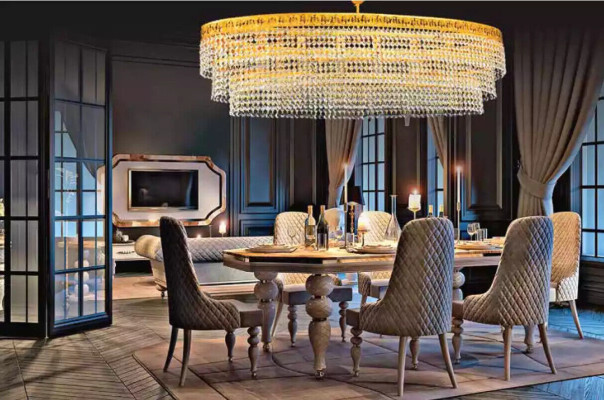 Luxury chandelier ceiling light Gold Chandelier Ceiling lamp Crystal Art