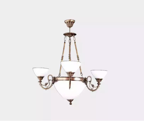 Ceiling lamp Chandelier Chandelier Lamp Luster Glass Art White