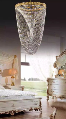 Chandelier ceiling light fixture luxury gold ceiling lamp chandelier crystal chains