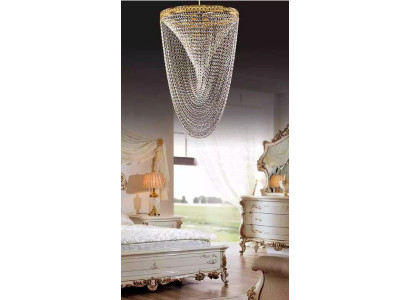 Chandelier ceiling light fixture luxury gold ceiling lamp chandelier crystal chains