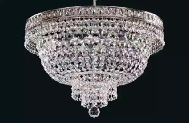 Round Ceiling lamp Crystal Ceiling Light Luxury Silver Chandelier Chandelier
