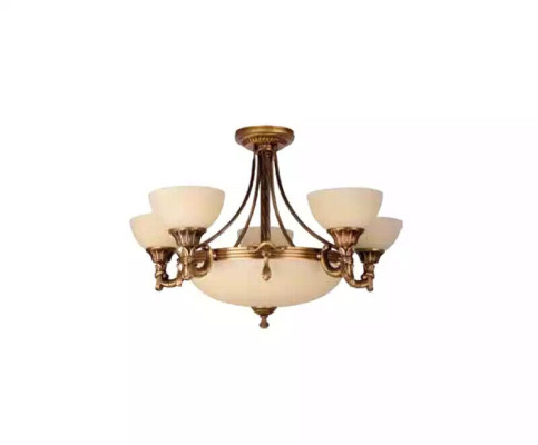 Beige Ceiling lamp Crystal pendant light Gold glass chandelier Crystal showpiece light