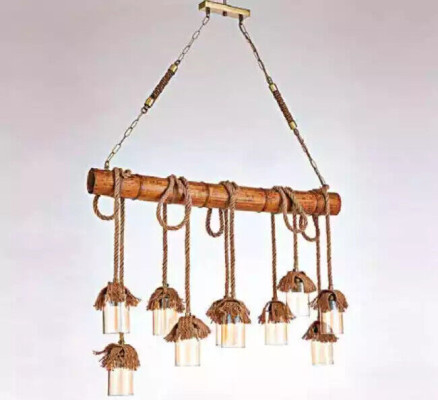 Modern Wood ceiling chandelier magnificent hanging chandelier Ceiling lamp bamboo chandelier