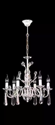 Large hanging lamp Living room lamp Kronenluster White crystal candelabra