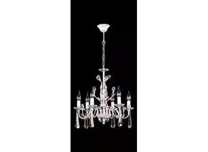 Large hanging lamp Living room lamp Kronenluster White crystal candelabra