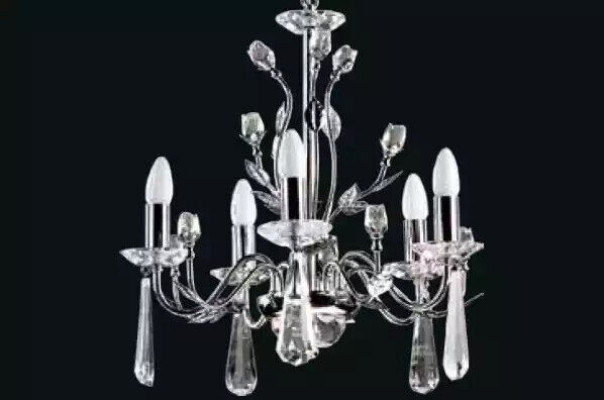 Sibler Crystal Ceiling Chandelier Illuminated Crown Shape State Ceiling Lamp