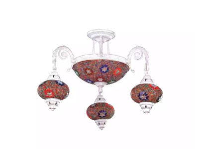 Ceiling chandelier chandelier Chandelier Ceiling lamp Lamps Glass Art White