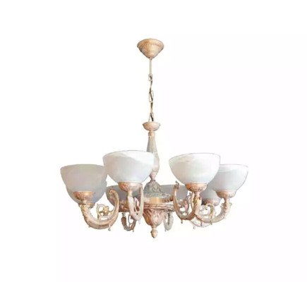Chandelier Ceiling Light Chandelier Ceiling lamp Lamps Glass Beige Art