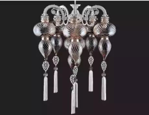 Ceiling chandelier chandelier Chandelier Ceiling lamp Lamps Glass Silver new