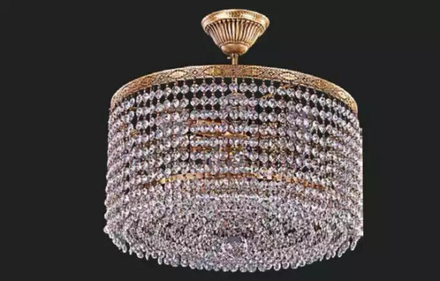 Round Chandelier Ceiling Light Luxury Gold Chandelier Ceiling lamp Crystal Art