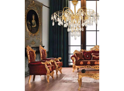 Chandelier French Gold in Living room Light fixture luxurious Lamps