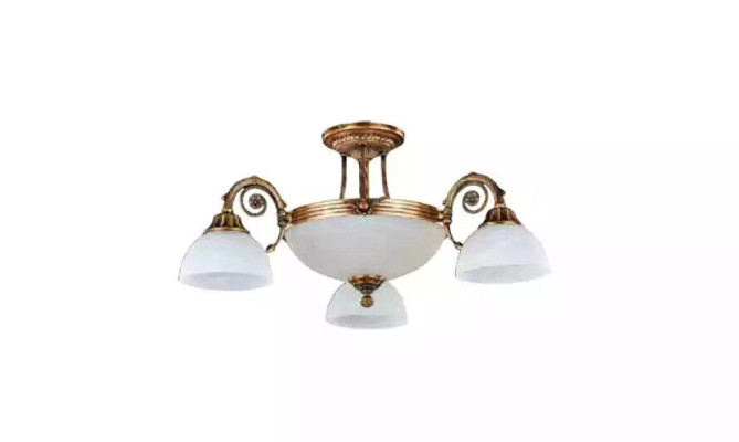 Lamps Ceiling Light Chandelier Chandelier White Ceiling lamp Glass Gold
