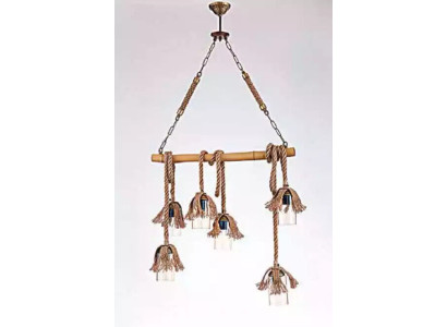 Lamp ceiling chandelier chandelier chandelier ceiling lamp bamboo glass brown