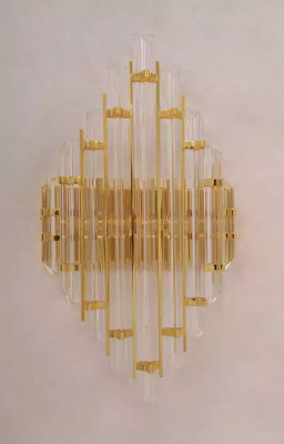 Wall lamp Crystal Living room wall lamp luxury gold Bedroom style