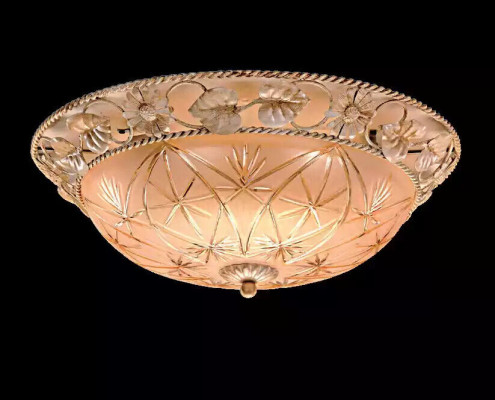 Chandelier Ceiling Light Chandelier Ceiling lamp Lamps Glass Gold Round