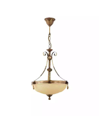 Chandelier Ceiling Light Lamp Ceiling lamp Chandelier Glass Beige Art