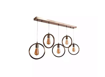 Pendant light Black chic Ceiling lamp 70x90cm Living room Light fixture