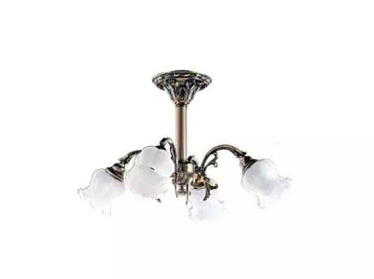 Chandelier Ceiling Light Flowers Chandelier Ceiling lamp Lamp Glass Gray