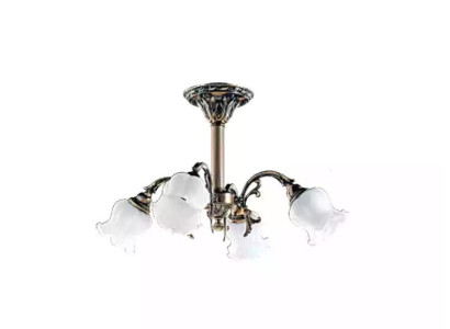 Chandelier Ceiling Light Flowers Chandelier Ceiling lamp Lamp Glass Gray