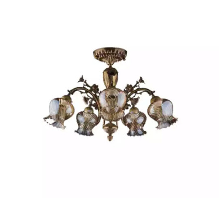 Ceiling lamp ceiling chandelier flowers chandelier chandelier lamp glass brown