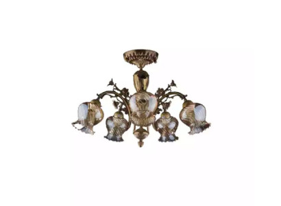 Ceiling lamp ceiling chandelier flowers chandelier chandelier lamp glass brown