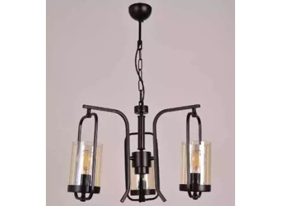 Loft Living room Ceiling lamp Luster Glass Bedroom Black hanging lamp