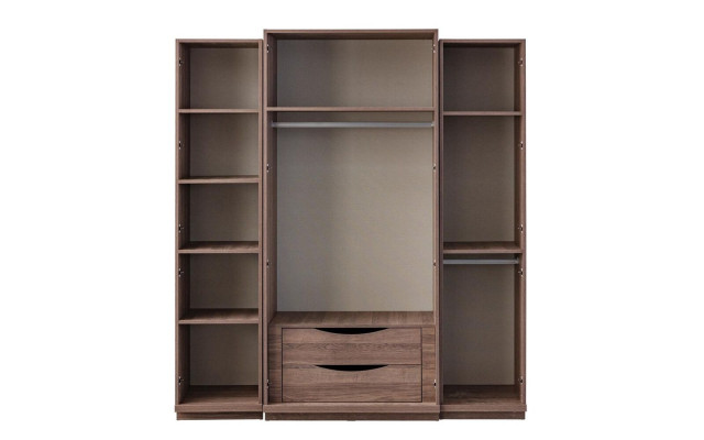 Beige bedroom cupboard designer wood wardrobe glass cupboard new