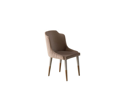 Brown Dining chairs Group Kitchen chairs 6-piece fabric chairs Dining room