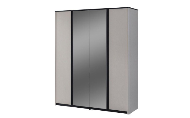 Gray bedroom cabinet designer mirror cabinet Wood Wardrobe