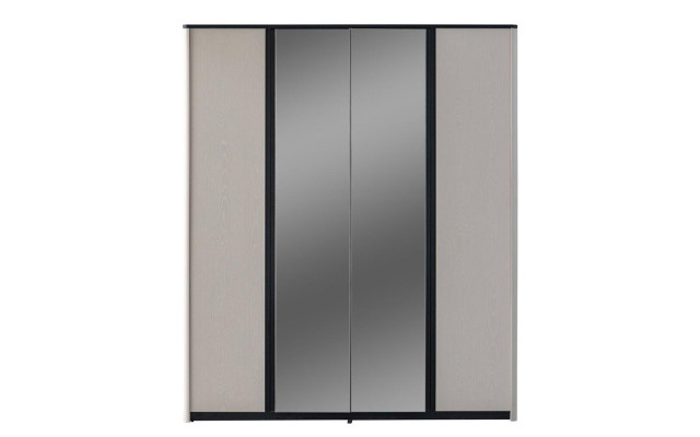 Gray bedroom cabinet designer mirror cabinet Wood Wardrobe
