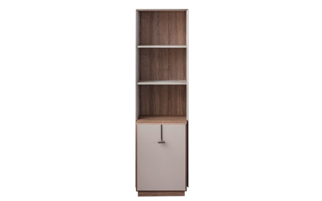 Modern Bookshelf Designer Standing Shelf Beige Office Shelves Bookcase