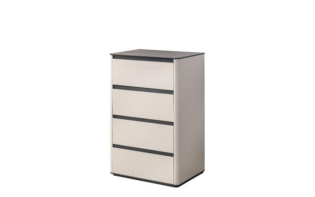 Beige Wood Chest of drawers 4-door wooden cabinet Bedroom Elegant add-on cabinet