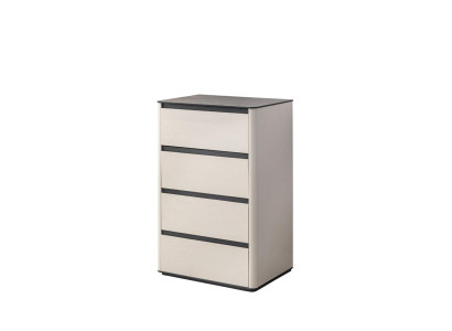 Beige Wood Chest of drawers 4-door wooden cabinet Bedroom Elegant add-on cabinet