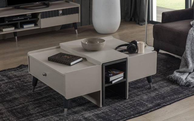 White Coffee table Modern sofa table Wood Coffee table Living room Furniture